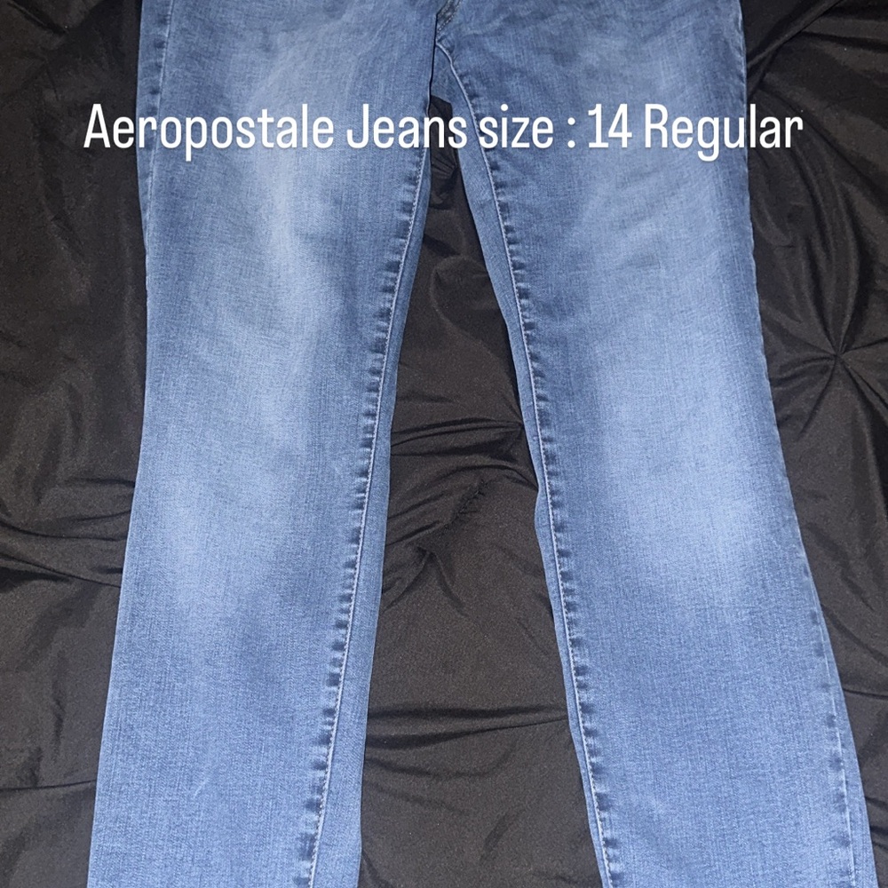Aeropostale Women's Classic Blue Straight Leg Jeans